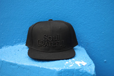 Soul Grateful Snapback Hat (Black/Black)