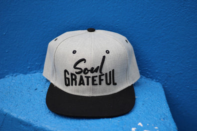 Soul Grateful Snapback Hat (Heather Gray/Black)